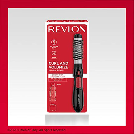 REVLON All-In-One Style Hot Air Kit | Curl and Volumize Hair, Salon-Styled Finish, Black