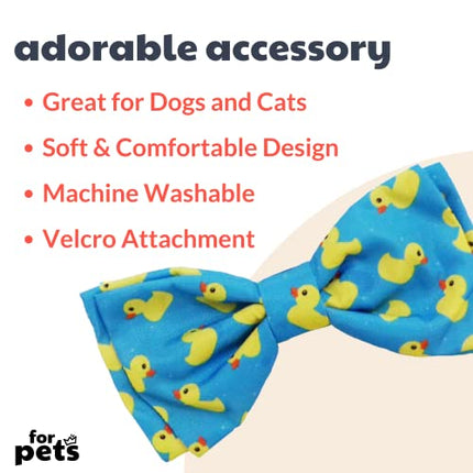 Huxley & Kent Bow Tie for Pets | Lucky Ducky (Small) | Easter Spring Velcro Bow Tie Collar Attachment | Fun Bow Ties for Dogs & Cats | Cute, Comfortable, and Durable | H&K Bow Tie