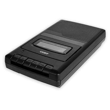 Coby Portable Cassette Player and Tape Cassette Recorder with Built-in Microphone, Built-in Handle, and One-Touch Recording with Automatic Stop (Standard)