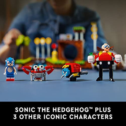 LEGO Ideas Sonic The Hedgehog – Green Hill Zone 21331 Collectible Set, Nostalgic 90's Gift Idea for Adults with Dr. Eggman Figure and Eggmobile