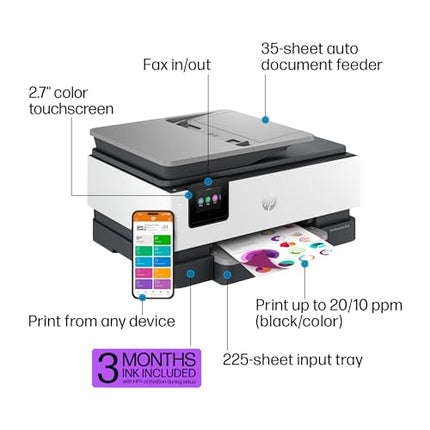 Buy HP OfficeJet Pro 8135e All-in-One Printer, Color, Printer for Home, Print, Copy, scan, fax, Inst. in India