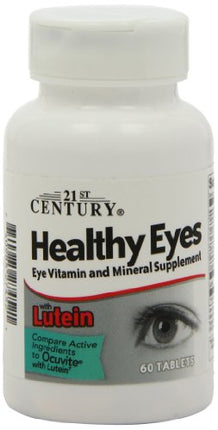 21st Century Healthy Eyes with Lutein Tablets, 60 Count, White (27452)
