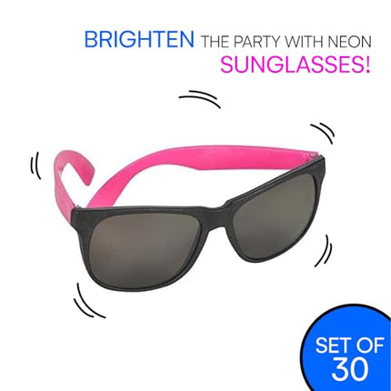 buy Neliblu 30 Pack Neon Bulk Kids Sunglasses With UV Protection - Party Favors - Bulk Pool Party Favors in india