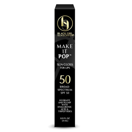 Black Girl Sunscreen - Make It Pop Sungloss - Revolutionary Sun Protection and Gloss in One - SPF 50
