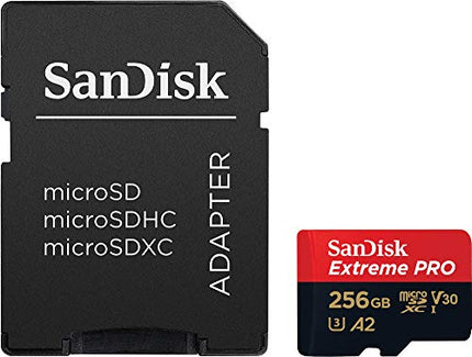 SanDisk Extreme Pro Micro SDXC UHS-I U3 A2 V30 Memory Card (256GB)