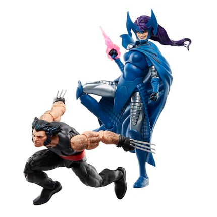 Marvel Legends Series Wolverine and Psylocke, 50th Anniversary Comics Collectible 6-Inch Action Figure 2-Pack