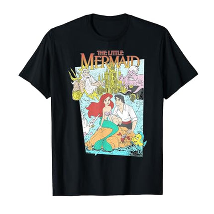 Buy Disney The Little Mermaid Vintage Retro Movie Cover Graphic T-Shirt in India