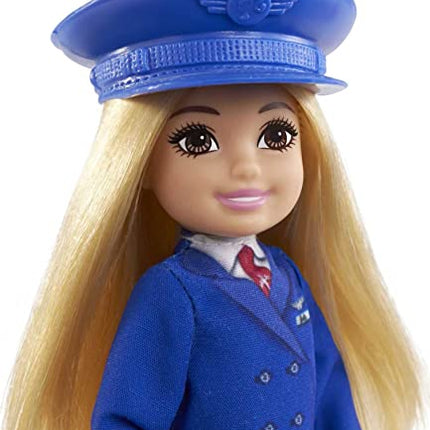 Buy Barbie Chelsea Can Be Playset with Blonde Chelsea Pilot Doll (6-in), Luggage, Headset, Cockpit Wheel in India