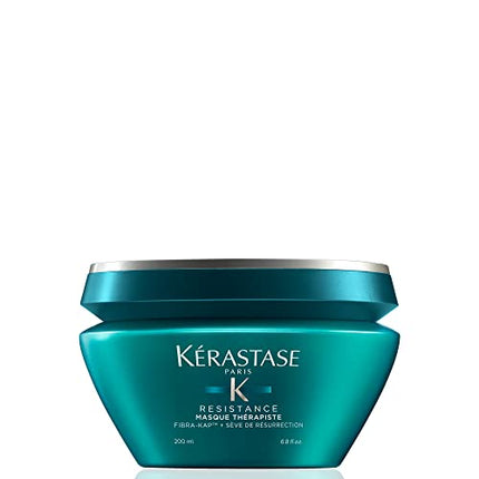 Kerastase Resistance Therapiste Hair Mask - 6.8 Fl Oz, Strengthening and Repairing Cream for Weak, Over-Processed and Damaged Hair, Enriched with Wheat Protein and Native Plant Cells