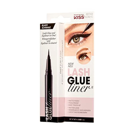Buy KISS Lash GLUEliner, Matte Finish, Foolproof Easy Touch-Up False Eyelash Glue and Eyeliner, Two in One in India.