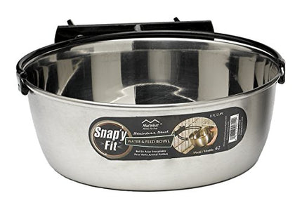 Buy MidWest Homes for Pets Snap'y Fit Stainless Steel Food Bowl / Pet Bowl, 2 qt. for Dogs & Cats (42), Silver in India India