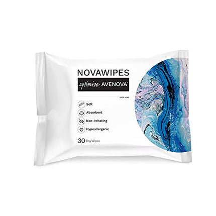 NovaWipes By Avenova – Soft, Strong, Hypoallergenic, Non-Irritating, Durable, Absorbent, Multi-Layer Dry Wipes for use when Applying Avenova Spray (30 count)