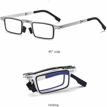 Maxbell Folding Reading Glasses for Men - Ultra-Light, Screw-Free, Anti-Blue Light Protection