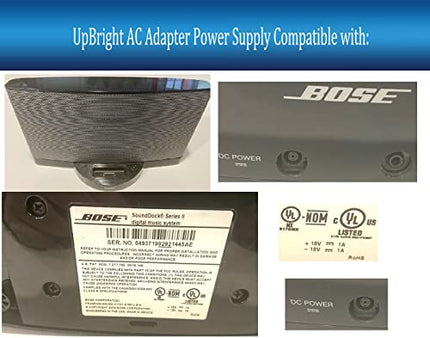 buy UpBright +18V 1A -18V AC/DC Adapter for Bose SoundDock Series 2 3 II III 310583-1130 in India