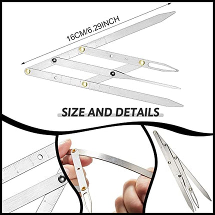 Buy 6 Pieces Tattoo Eyebrow Ruler 3 Point Positioning Ruler Mini Caliper Double Scale Vernier Caliper in India.