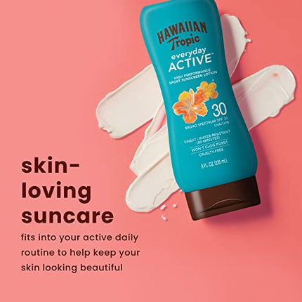 buy Hawaiian Tropic Everyday Active Lotion Sunscreen SPF 30, 8oz Twin Pack in India