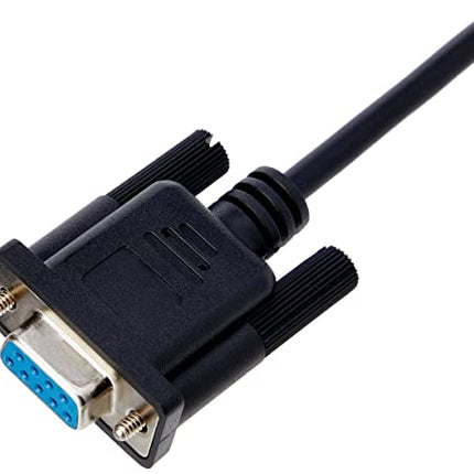 StarTech.com 1m Black DB9 RS232 Serial Null Modem Cable F/F - DB9 Female to Female - 9 pin RS232 Null Modem Cable - 1 meter, Black