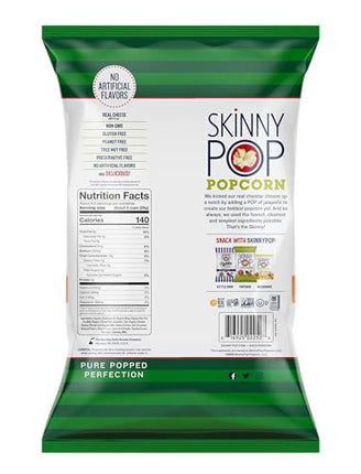 Buy SkinnyPop Cheddar Jalapeno, 4.4oz Grocery Size Bags, Skinny Pop, Healthy Popcorn Snacks, Gluten Free in India