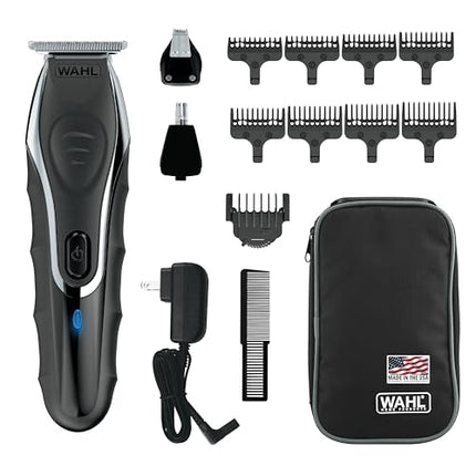 Wahl Aqua Blade Rechargeable Wet/Dry Lithium-Ion Deluxe Beard Trimmer for Men - Interchangeable Heads for Detailing, Hair, Mustache and Body Grooming - Model 9899-100