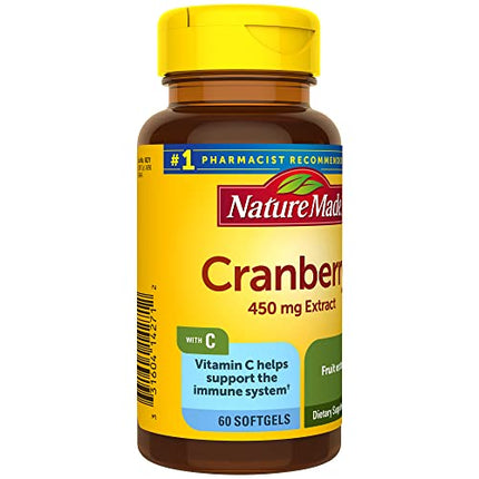 Buy Nature Made Cranberry with Vitamin C, Dietary Supplement for Immune and Antioxidant Support, 60 Softgels, 30 Day Supply in India India
