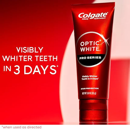 Buy Colgate Optic White Pro Series Whitening Toothpaste with 5% Hydrogen Peroxide, Stain Prevention, 3 oz Tube, 2 Pack in India India