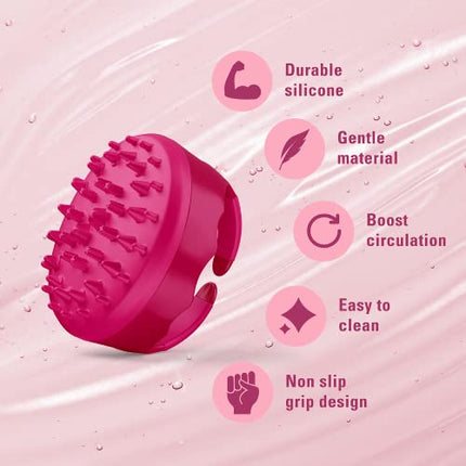Cellulite Massager Brush | Anti Cellulite Silicone Body Scrubber - Skin Smoothing Tighten Tone Exfoliate & Firm Skin Use on Scalp Skin & Muscles | Handheld Body Scrub by M3 Naturals