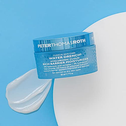 Peter Thomas Roth | Water Drench Hyaluronic Cloud Rich Barrier Moisturizer, Skin Barrier Cream, Hyaluronic Acid Moisturizer, Moisturizer For Dry Skin