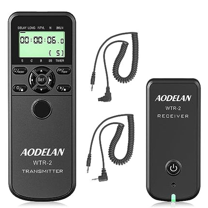 AODELAN Camera Wireless Shutter Release Timer Remote Control for Canon EOS R, RP, Rebel SL2, 250D, 750D, 90D, 80D, 77D, M6 Mark II, 5D Mark IV; Fujifilm X-T3, X-T100; Olympus OM-D E-M1 Mark II