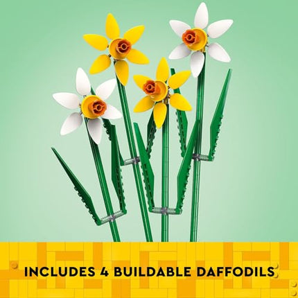 Buy LEGO Daffodils Celebration Gift, Yellow and White Daffodils, Spring Flower Room Decor, Great Gift for Flower Lovers, 40747 in India