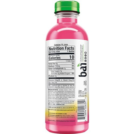 Bai Antioxidant Infused Water Beverage, Raspberry Lemon Lime ft. Sydney Sweeney, with Vitamin C and No Artificial Sweeteners, 18 Fluid Ounce Bottle, 12 Pack