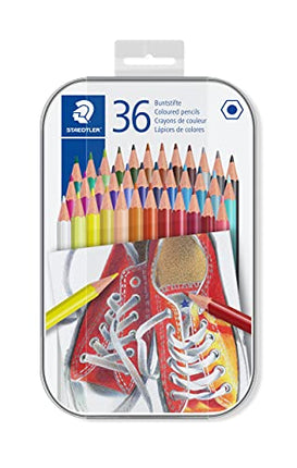 Buy STAEDTLER 175 M36 Wood-Free Coloured Pencils - Assorted Colours (Tin of 36) in India India
