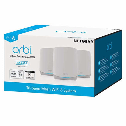 buy Netgear RBK763S-100NAS Orbi Tri-Band WiFi 6 Mesh System Router + 2 Satellites in India