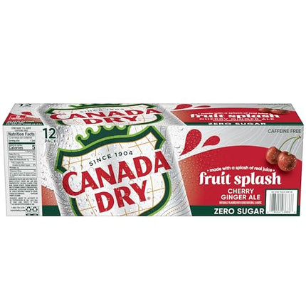 Buy Canada Dry Zero Sugar Cherry Gingerale Fruit Splash 12oz, Pack of 12 in India