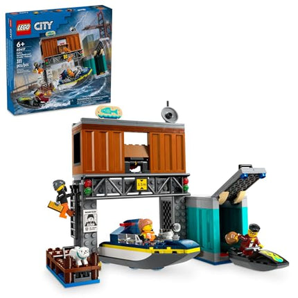 buy LEGO City Police Speedboat and Crooksâ€™ Hideout Boat Toy, Fun Gift for Boys, Girls and Kids Ages 6 in India