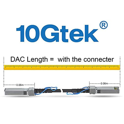 10Gtek# SFP+ DAC Twinax Cable, Passive, Compatible with Ubiquiti ES-48/ES-16-XG/USW-Pro-24-POE/USW-Pro-48-POE/US‑16‑XG/US‑48, 0.5 Meter(1.6ft)