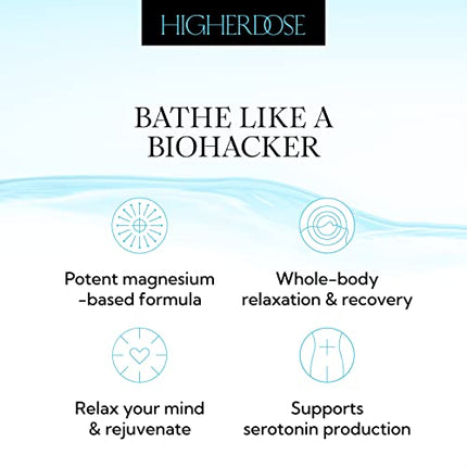 HigherDOSE Serotonin SOAK - Potent Magnesium Bath Soak with Stress Relief Essential Oils & Apple Cider Vinegar - Relaxing Bath Salts to Maintain Serotonin Levels, Muscle & Nerve Relief (32 Ounce)