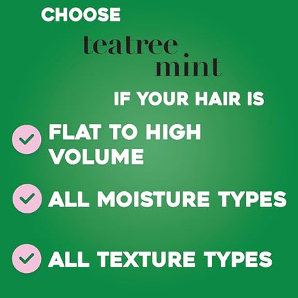 OGX Hydrating + Tea Tree Mint Conditioner, Nourishing & Invigorating Scalp Conditioner with Tea Tree & Peppermint Oil & Milk Proteins, Paraben-Free, Sulfate-Free Surfactants, 13 fl oz
