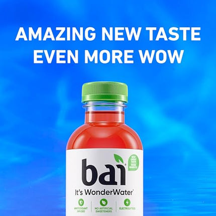 Bai Antioxidant Infused Water Beverage, Zambia Bing Cherry, with Vitamin C and No Artificial Sweeteners, 18 Fluid Ounce Bottle, 12 Pack
