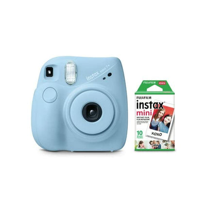 Buy FujiFilm Instax Mini 7+ Light Blue Bundle + (10 Film Pack) in India