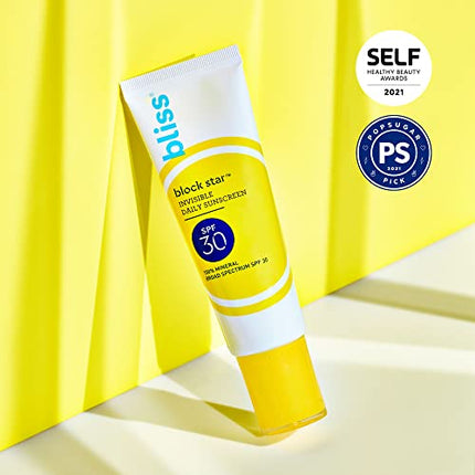 buy Bliss Block Star SPF 30 Invisible Daily Tinted Sunscreen with Zinc Oxide, Sunscreen & Makeup Primer in India
