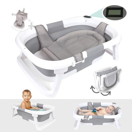 Buy BEBELEH Collapsible Baby Bathtub with Thermometer - Bathtub + Baby tub Sling + Newborn Sling - Baby Bathtub Newborn The Best in India