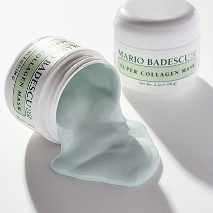 Mario Badescu Super Collagen Mask, Clay Face Mask Skin Care Ideal for Combination, Dry or Sensitive Skin, Pore Minimizer Clay Mask with Hydrating Collagen and Purifying Kaolin Clay, 2 Oz