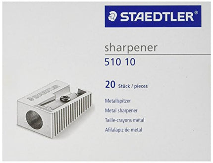 Staedtler 51010 Metal Single Hole Sharpener (Pack of 20)