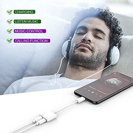 Buy Apple MFi Certified Dual 2in1 Lightning Headphone Audio & Charger Adapter Splitter in India