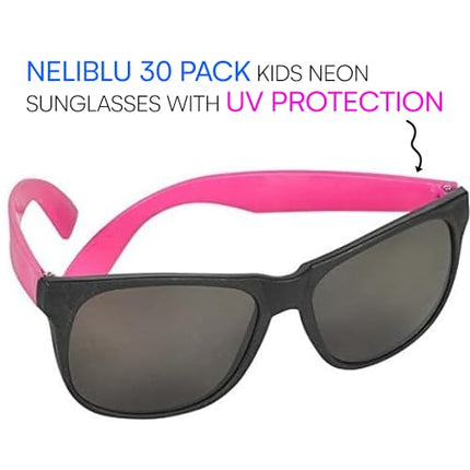 buy Neliblu 30 Pack Neon Bulk Kids Sunglasses With UV Protection - Party Favors - Bulk Pool Party Favors in india
