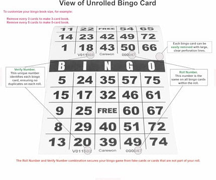 250 Bingo Cards, White (8 Color Selection), 4” x 3.5”, Bingo Sheets for Events, Customizable Book, Single or Multi Use for Daubers or Chips