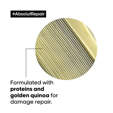 L'Oreal Professionnel Absolut Repair 10-in-1 Leave-in Oil | Nourishes, Resurfaces & Repairs | With Quinoa & Proteins | For Dry & Damaged Hair | 3.04 Fl. Oz.