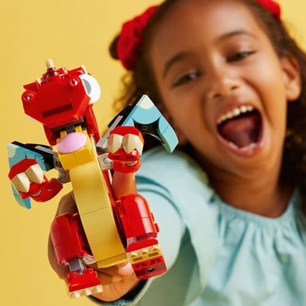 buy LEGO Creator 3 in 1 Red Dragon Toy, Transforms from Dragon Toy to Fish Toy to Phoenix Toy, Gift Idea in India.