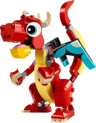 buy LEGO Creator 3 in 1 Red Dragon Toy, Transforms from Dragon Toy to Fish Toy to Phoenix Toy, Gift Idea in India.