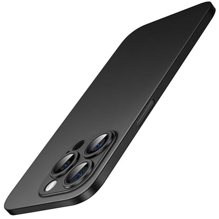 JETech Ultra Slim (0.35mm Thin) Case for iPhone 14 Pro Max 6.7-Inch, Camera Lens Cover Full Protection, Lightweight Matte Finish PP Hard Minimalist Case, Support Wireless Charging (Black)